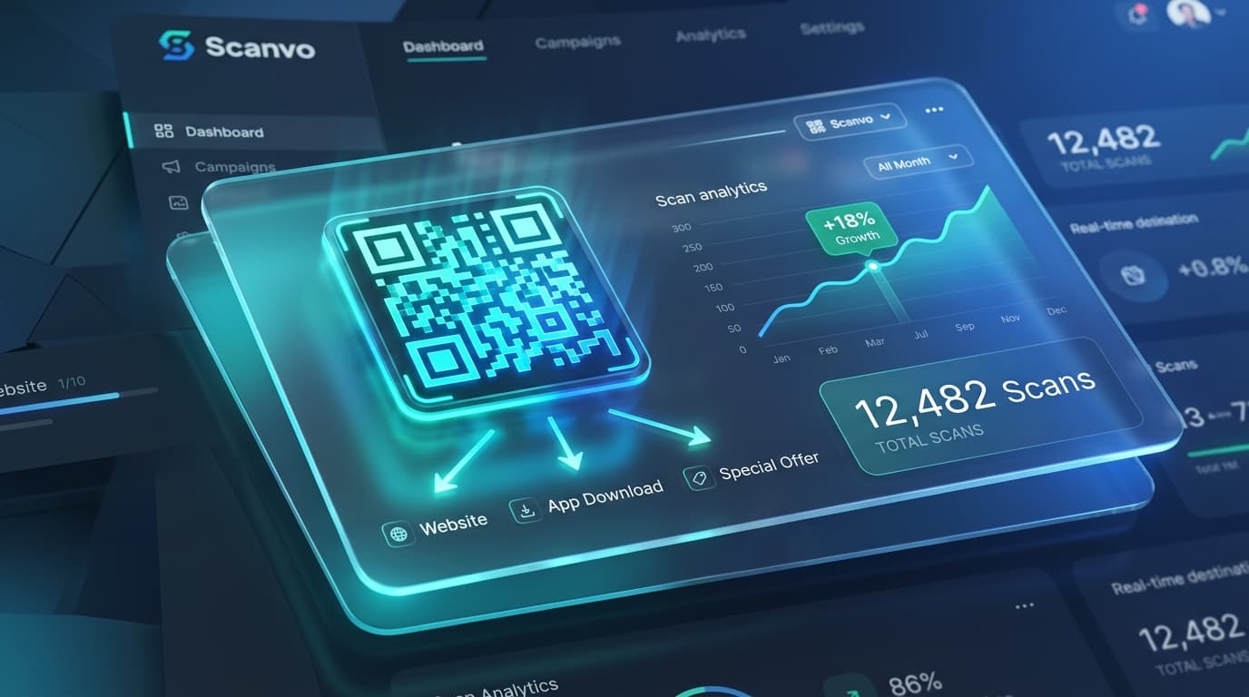 Scanvo Dynamic QR SaaS Interface Preview